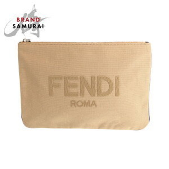 Fendi bag clutch canvas beige - Picture 1 of 9
